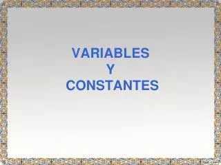 variables y constantes