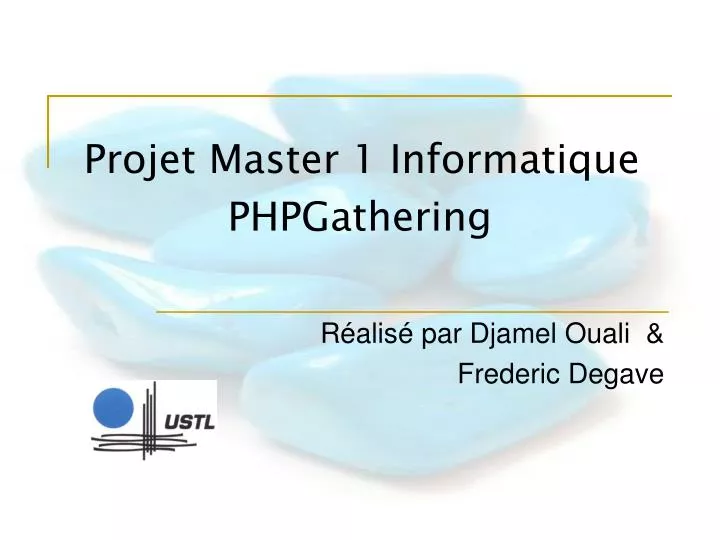 projet master 1 informatique phpgathering