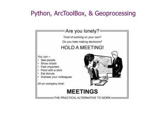 Python, ArcToolBox, &amp; Geoprocessing