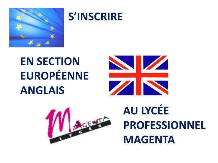 en section europ enne anglais