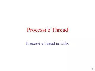 processi e thread