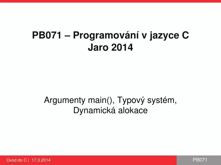 pb 071 programov n v jazyce c jaro 2014