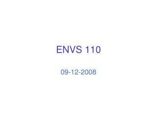 ENVS 110