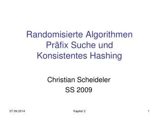 randomisierte algorithmen pr fix suche und konsistentes hashing