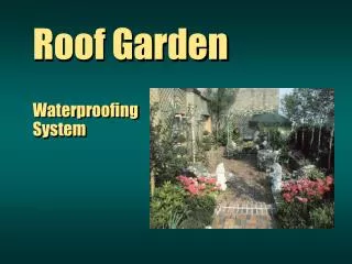 Waterproofing System