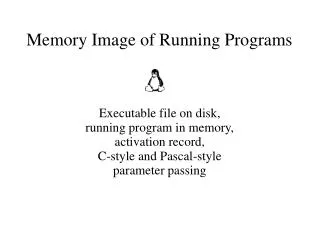 Memory Image of Running Programs