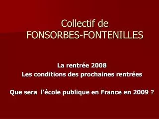 collectif de fonsorbes fontenilles
