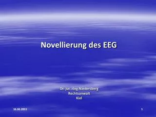 novellierung des eeg