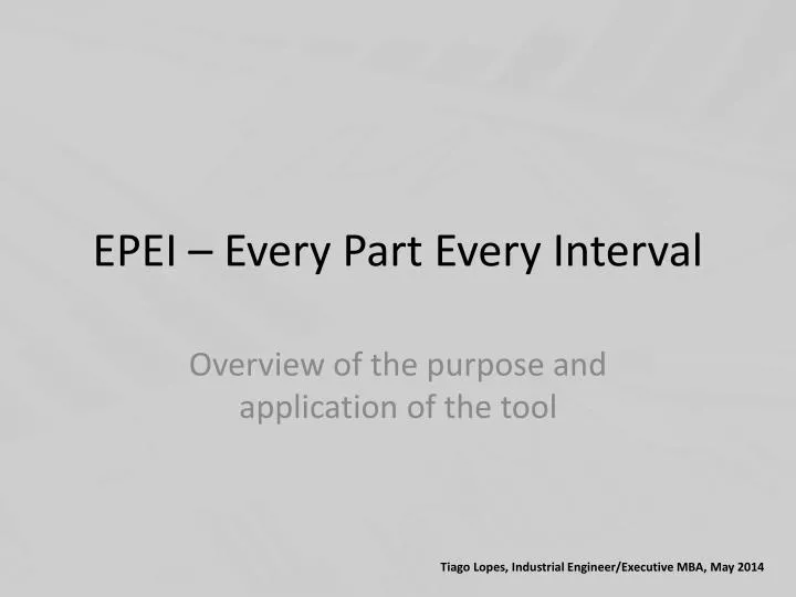 epei every part every interval
