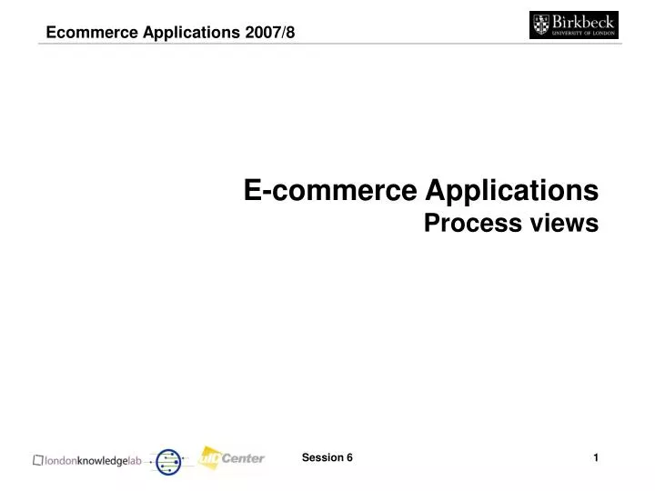 e commerce applications process views