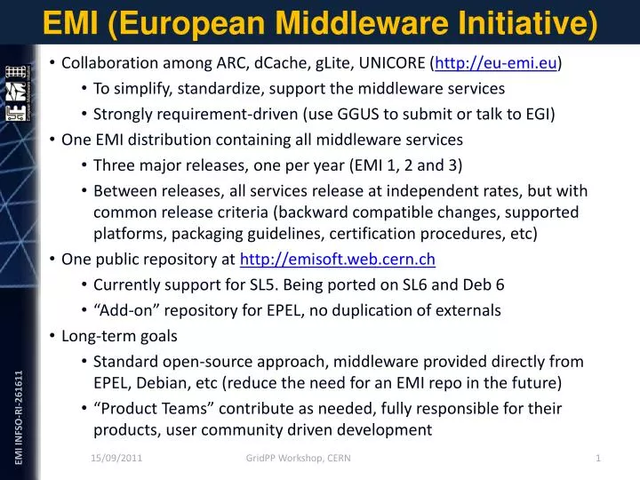 emi european middleware initiative