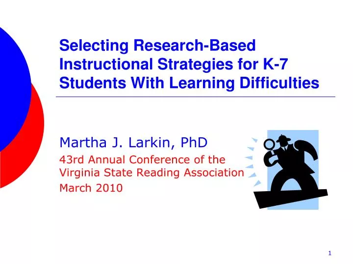 selecting research based instructional strategies for k 7 students with learning difficulties
