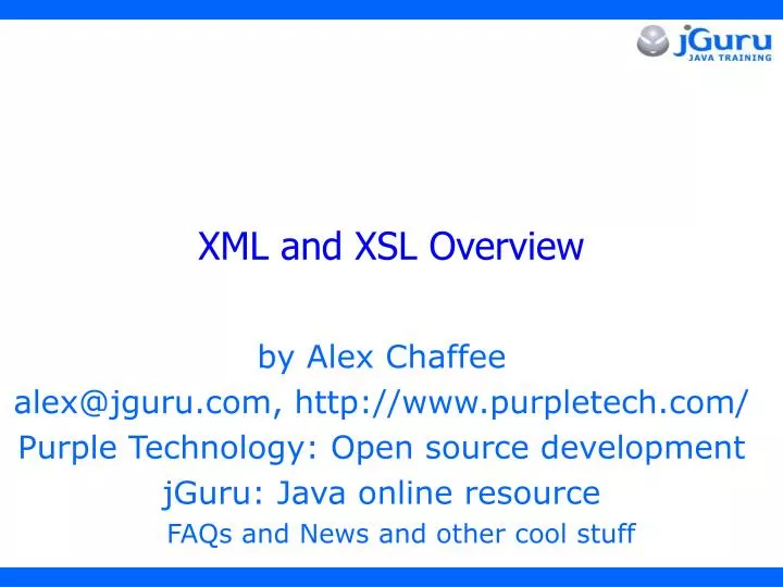 xml and xsl overview