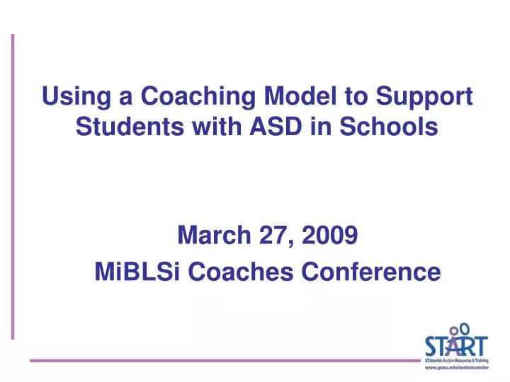 using a coaching model to support students with asd in schools