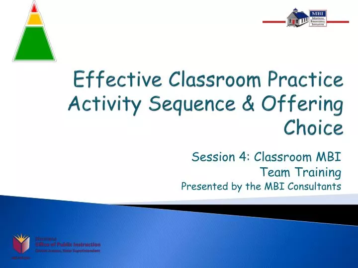 effective classroom practice activity sequence offering choice