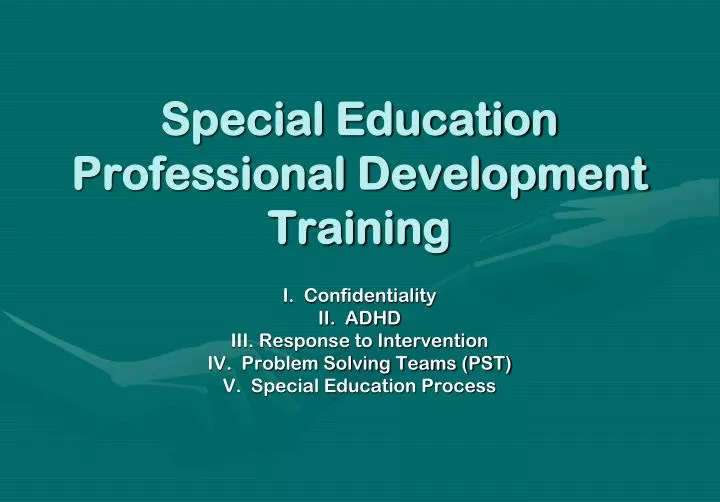special education professional development training