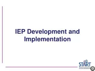 IEP Development and Implementation