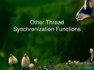 Other Thread Synchronization Functions