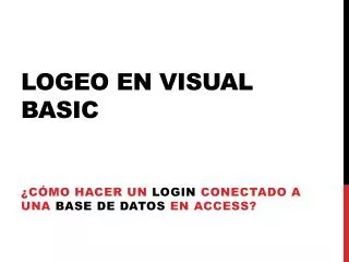 logeo en visual basic