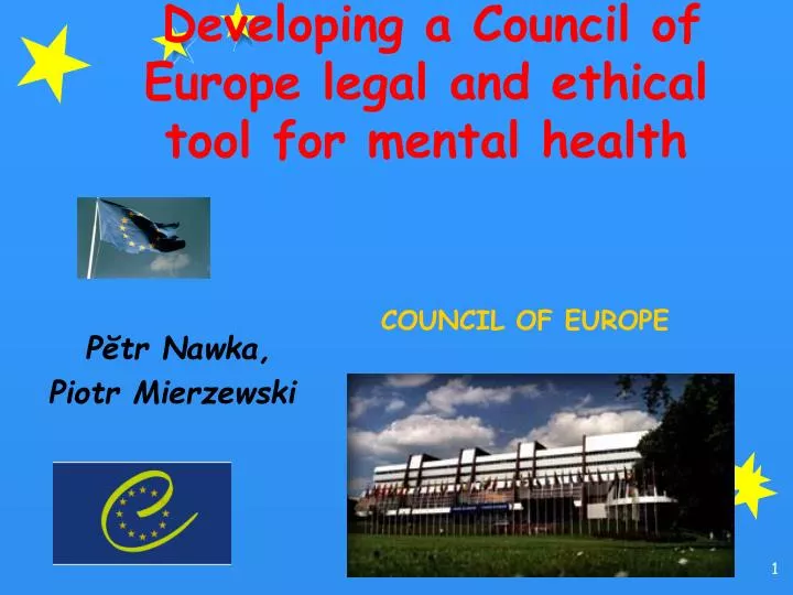 developing a council of europe legal and ethical tool for mental health