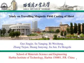 Study on Travelling Magnetic Field Casting of Sheet