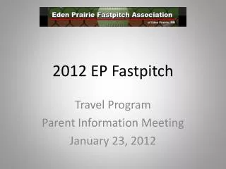 2012 EP Fastpitch