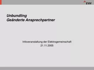 unbundling ge nderte ansprechpartner
