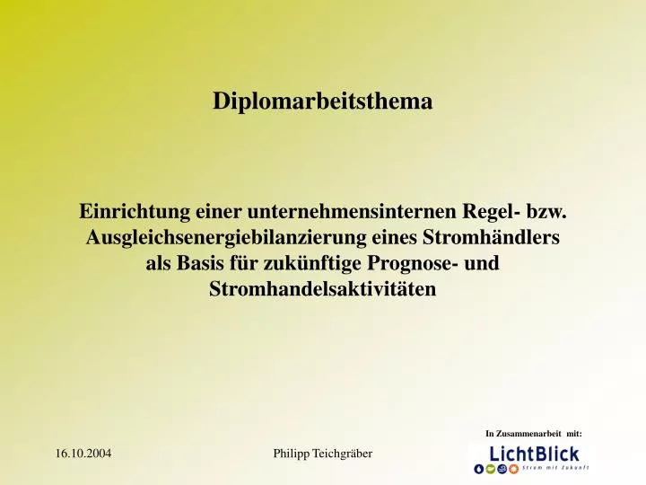 diplomarbeitsthema