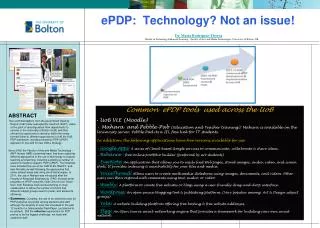 ePDP: Technology? Not an issue!