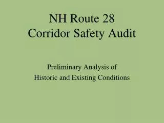 NH Route 28 Corridor Safety Audit