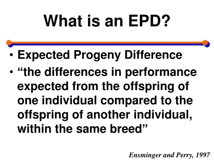 what is an epd