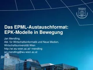 das epml austauschformat epk modelle in bewegung