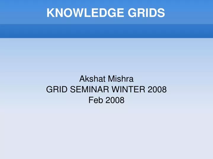 knowledge grids