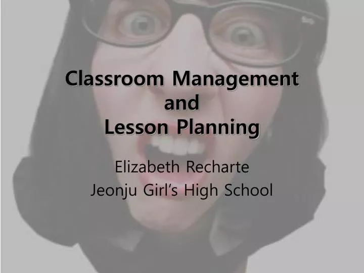 classroom management and lesson planning