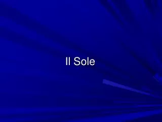 il sole