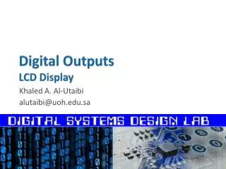 Digital Outputs LCD Display