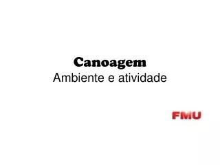 canoagem ambiente e atividade
