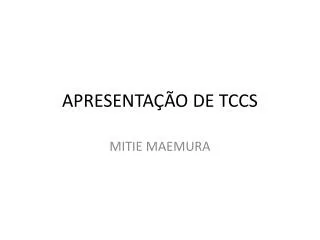 apresenta o de tccs