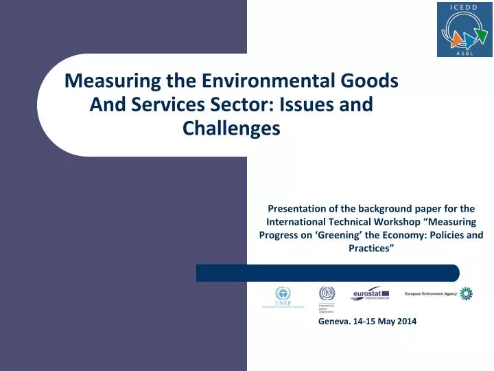 measuring the environmental goods and services sector issues and challenges