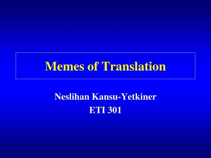 memes of translation