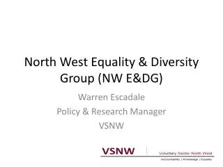 North West Equality &amp; Diversity Group (NW E&amp;DG)