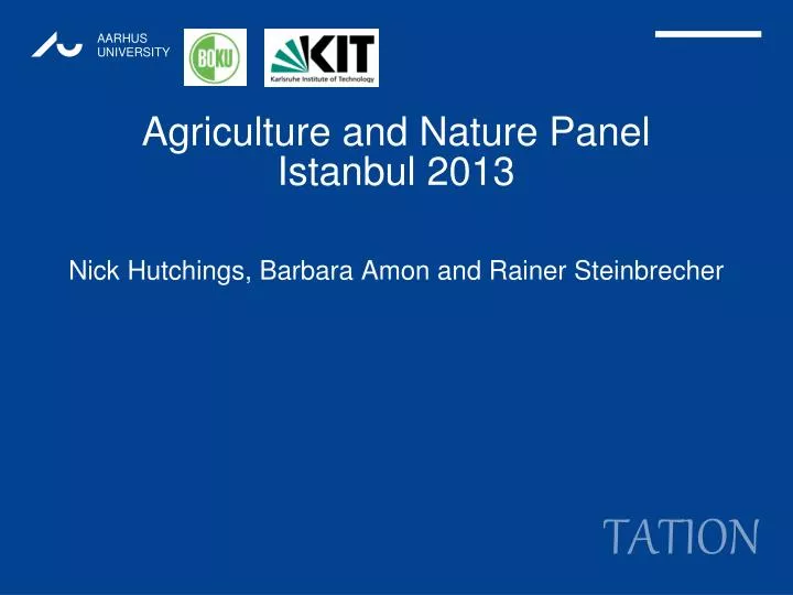 agriculture and nature panel istanbul 2013