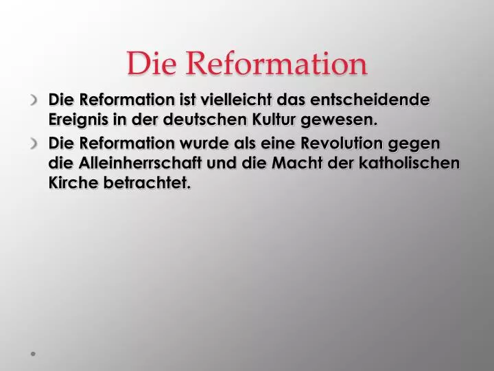 die reformation
