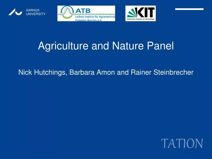 agriculture and nature panel