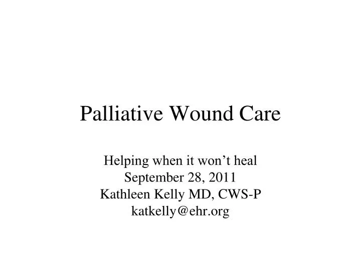 palliative wound care