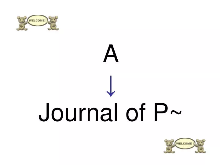 a journal of p