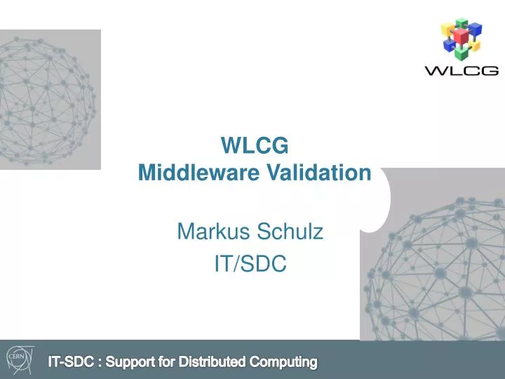 wlcg middleware validation