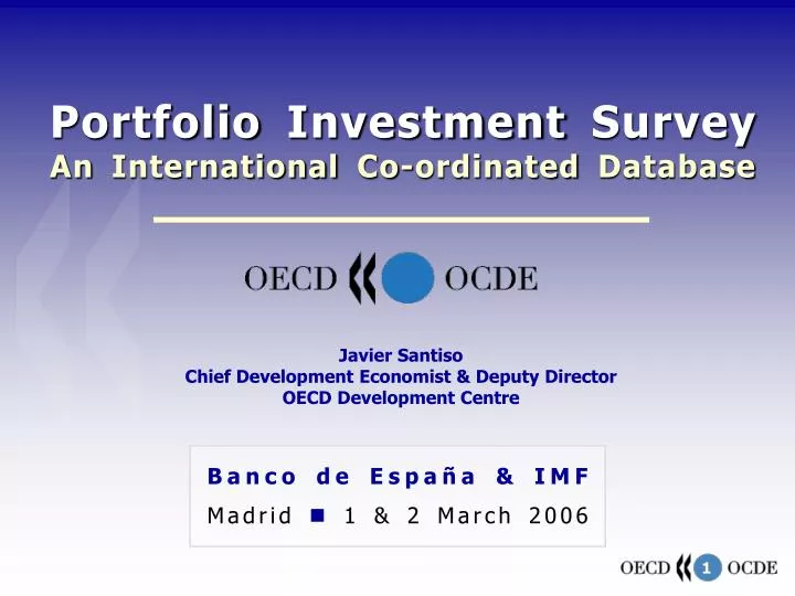 portfolio investment survey an international co ordinated database