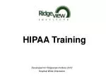 HIPAA Training - slide 1