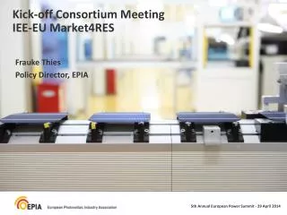 Kick-off Consortium Meeting IEE-EU Market4RES